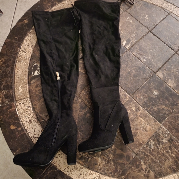 Journee Collection Womens Over-the-knee High Heel Faux Suede Boot 6 NEW - Picture 3 of 6